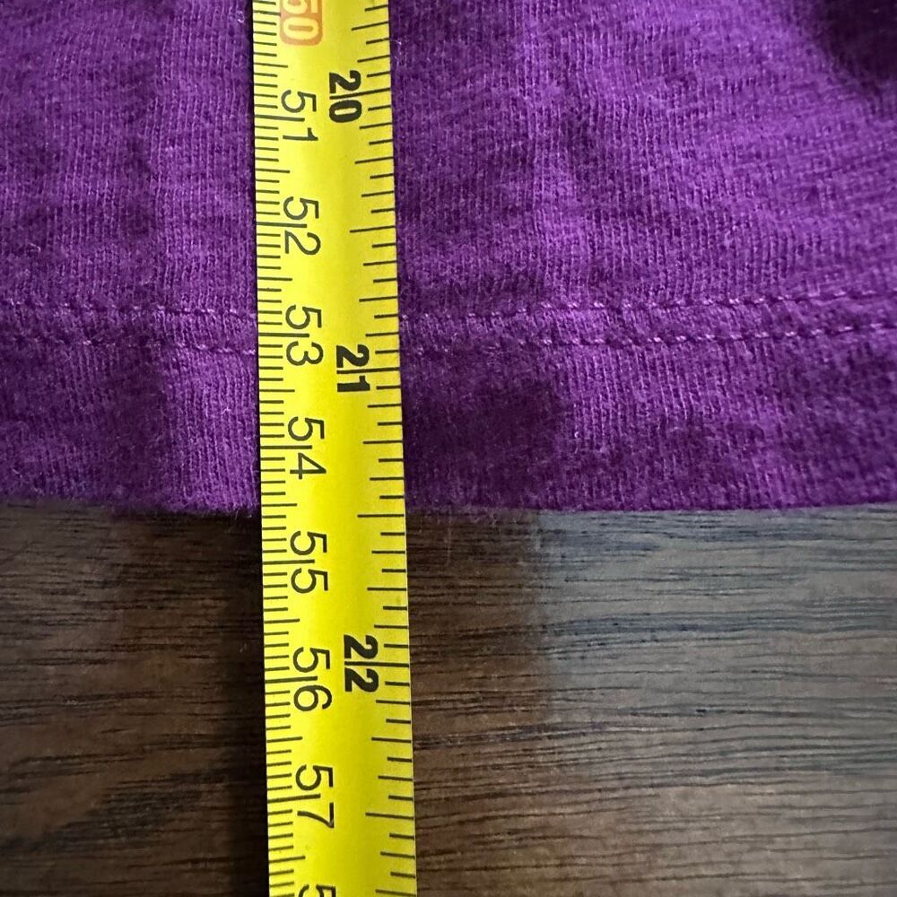 Eileen Fisher $118 Organic Cotton Slub V-Neck Long Sleeve Top Purple Womens XXS - Picture 7 of 9